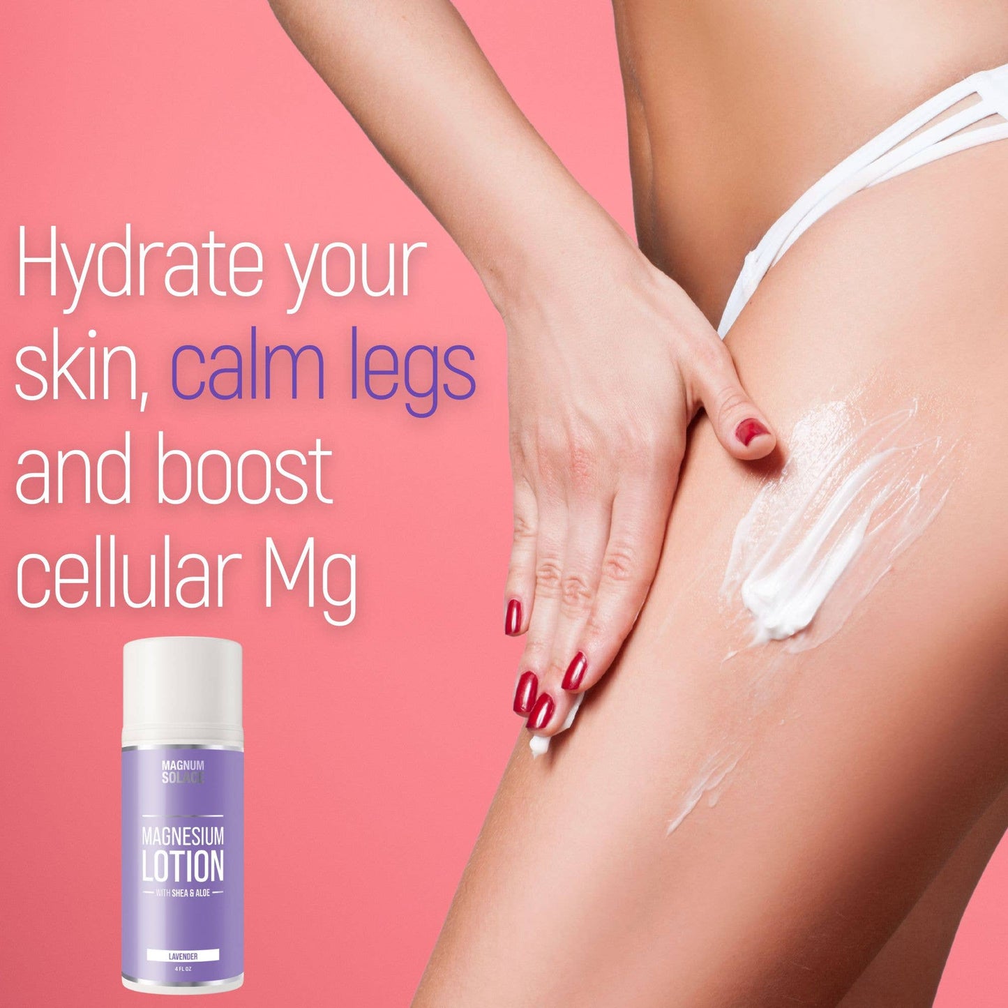 Magnesium Lotion - Lavender, Aloe, Shea and Coconut Oil 4oz