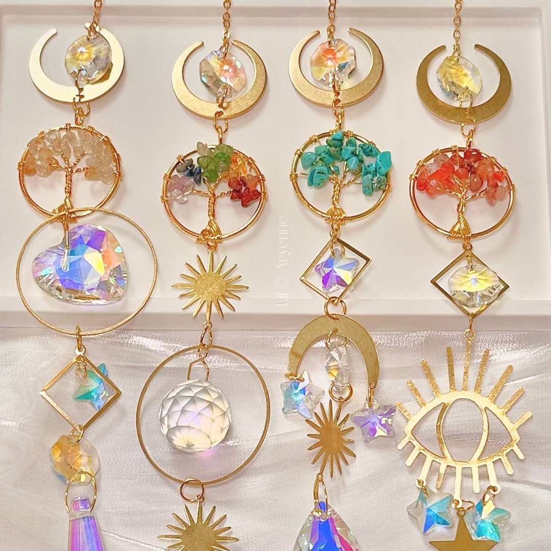 Tree of Life Suncatchers – Spiritual Chakra Crystal Decor