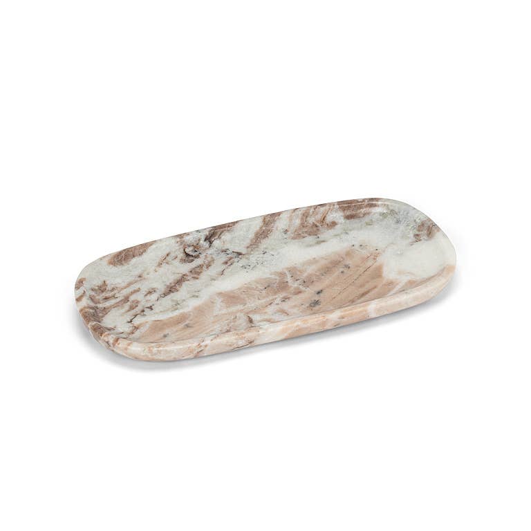 Brown Marble Oblong Tray