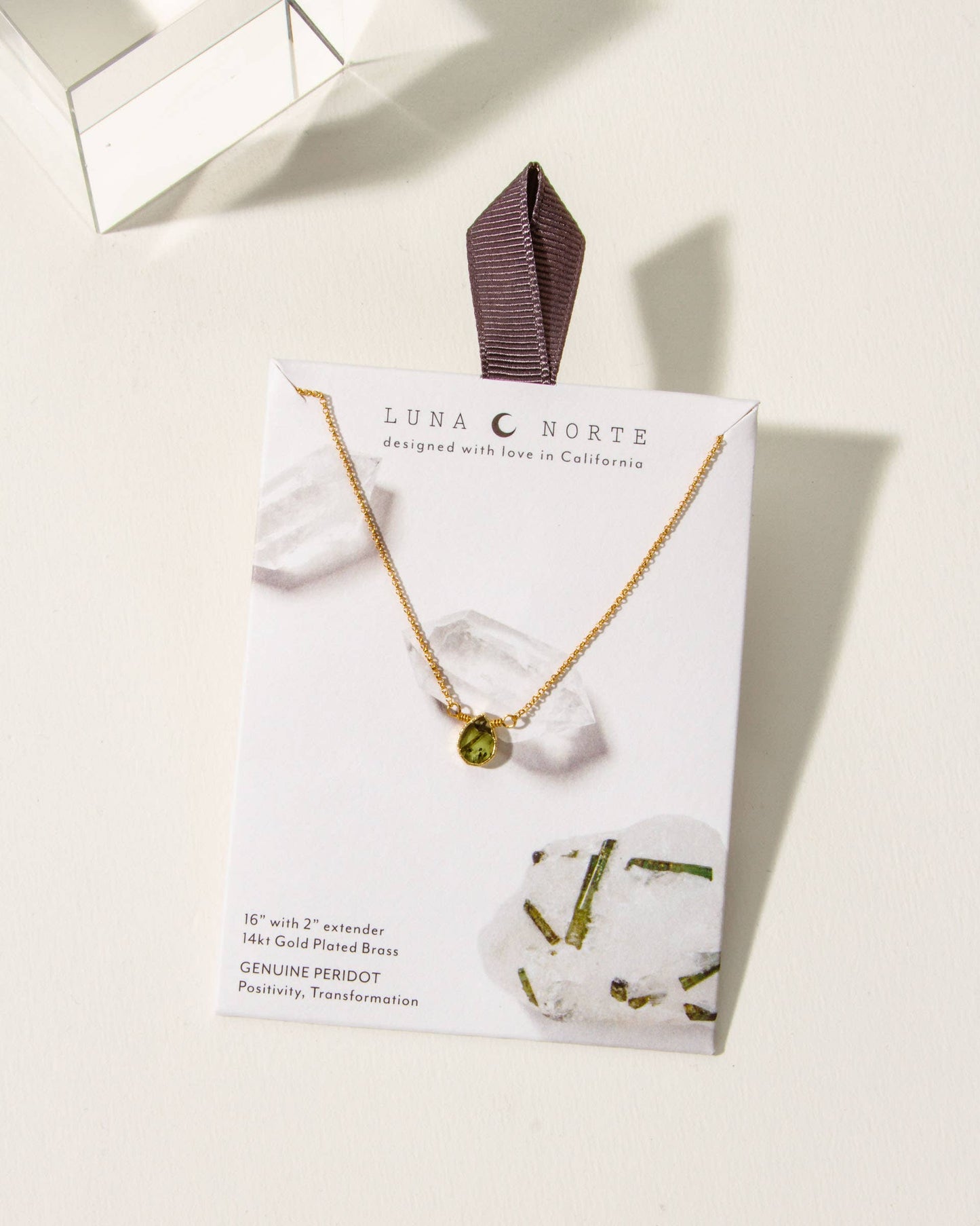 Peridot - Gold Delicate Gemstone Necklace