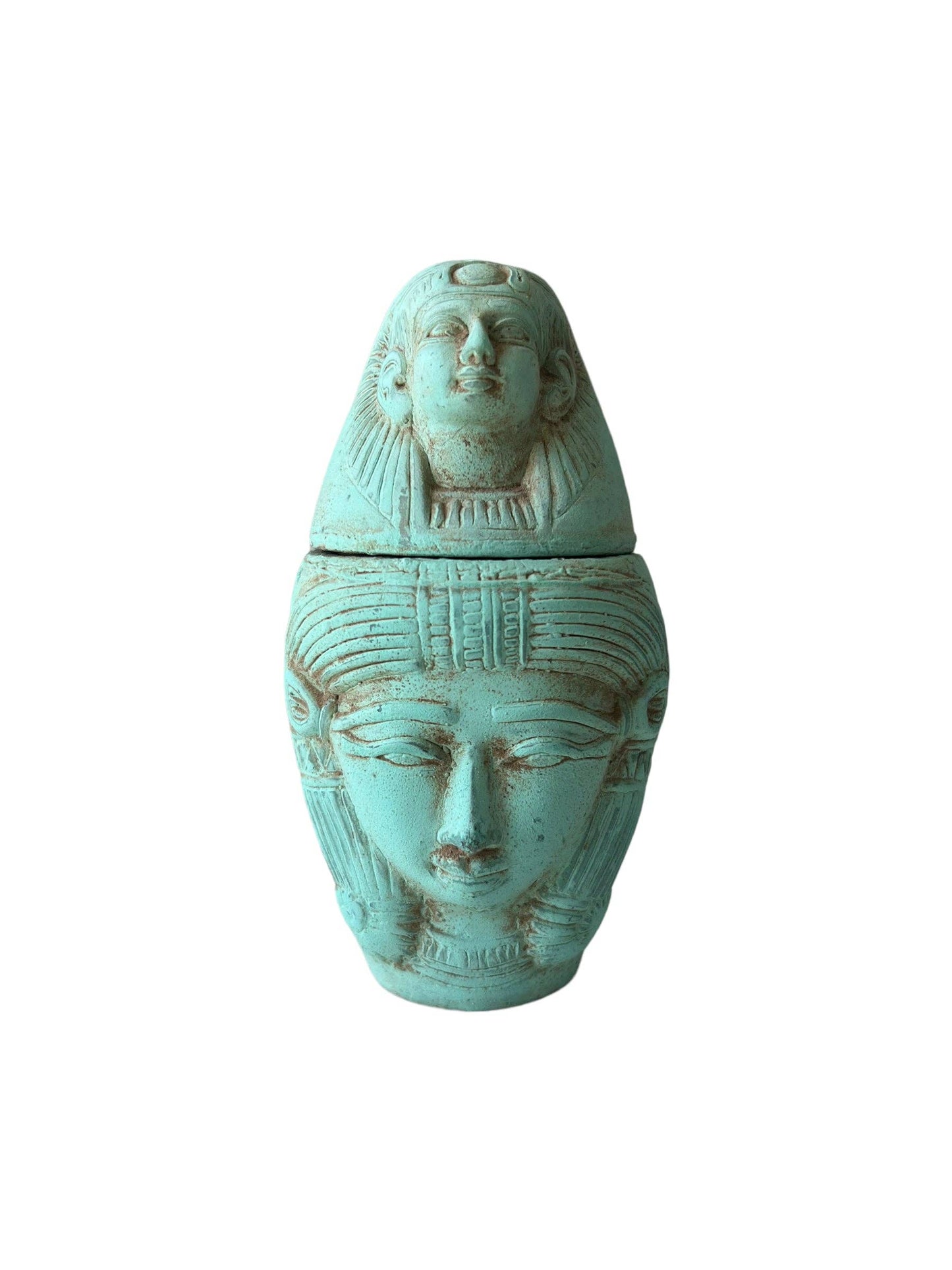Canonic Jar, Imsety and Hathor Turquoise Basalt