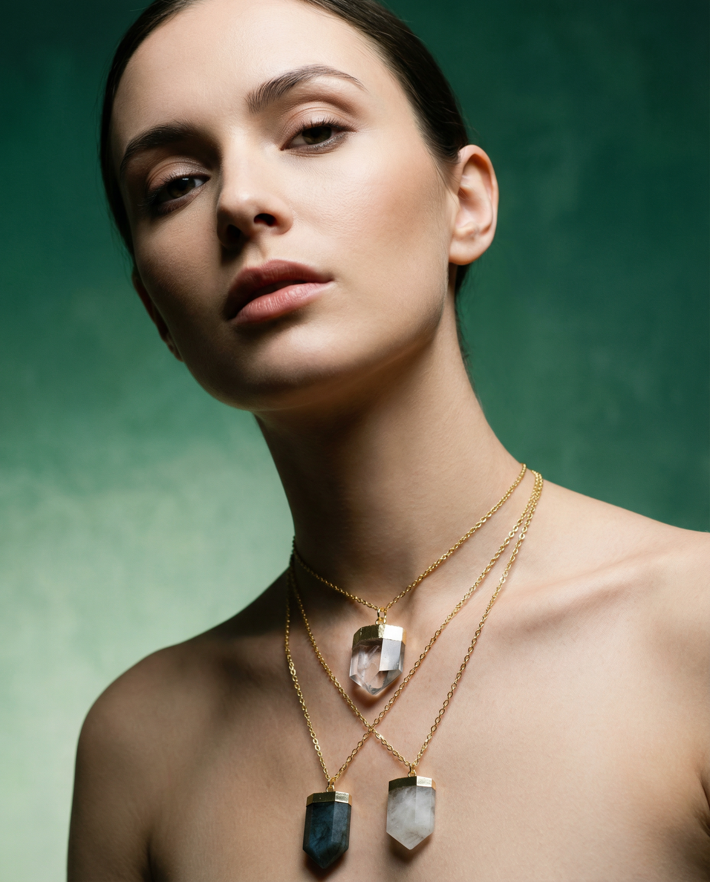 Gemstone Necklace Crystal Jewelry