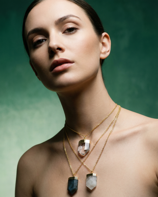 Gemstone Necklace Crystal Jewelry