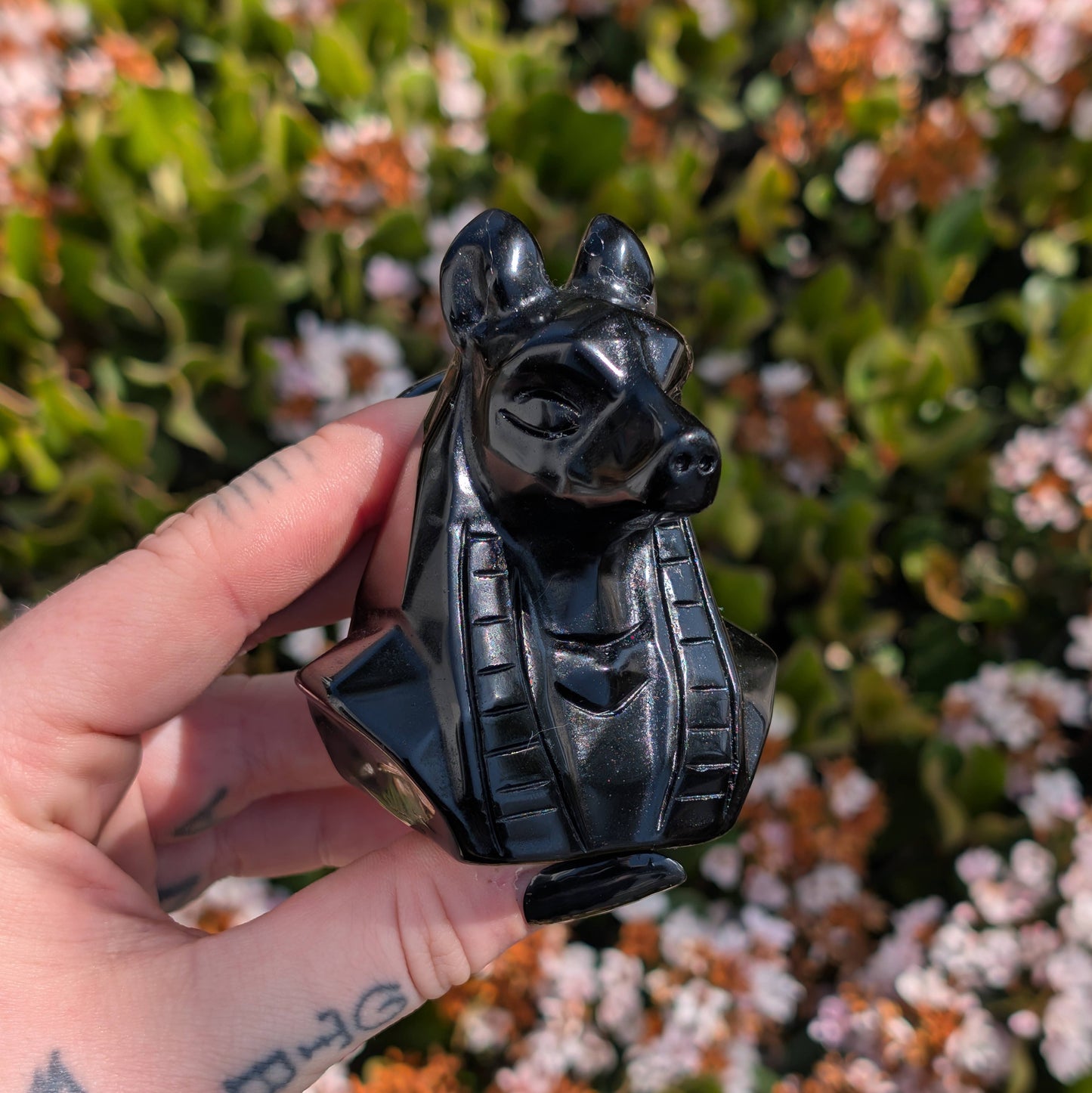 Obsidian Anubis Carving 