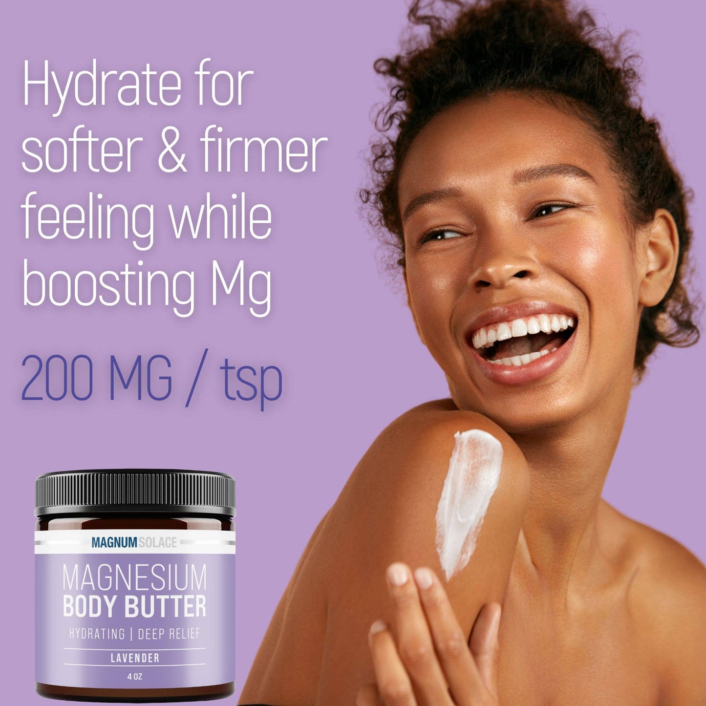 Magnesium Body Butter for Better Sleep - Lavender 5 oz
