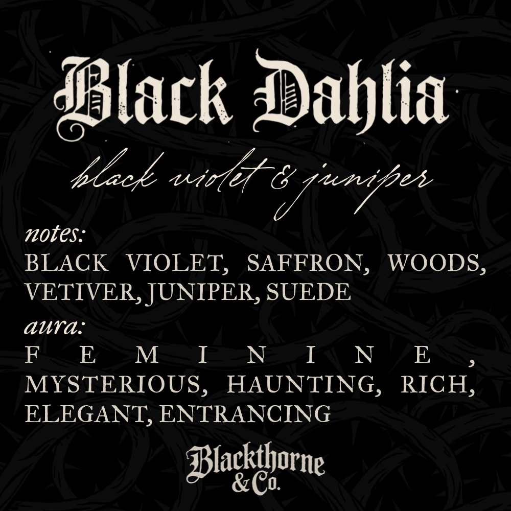 Black Dahlia incense sticks |  vegan gothic ritual incense