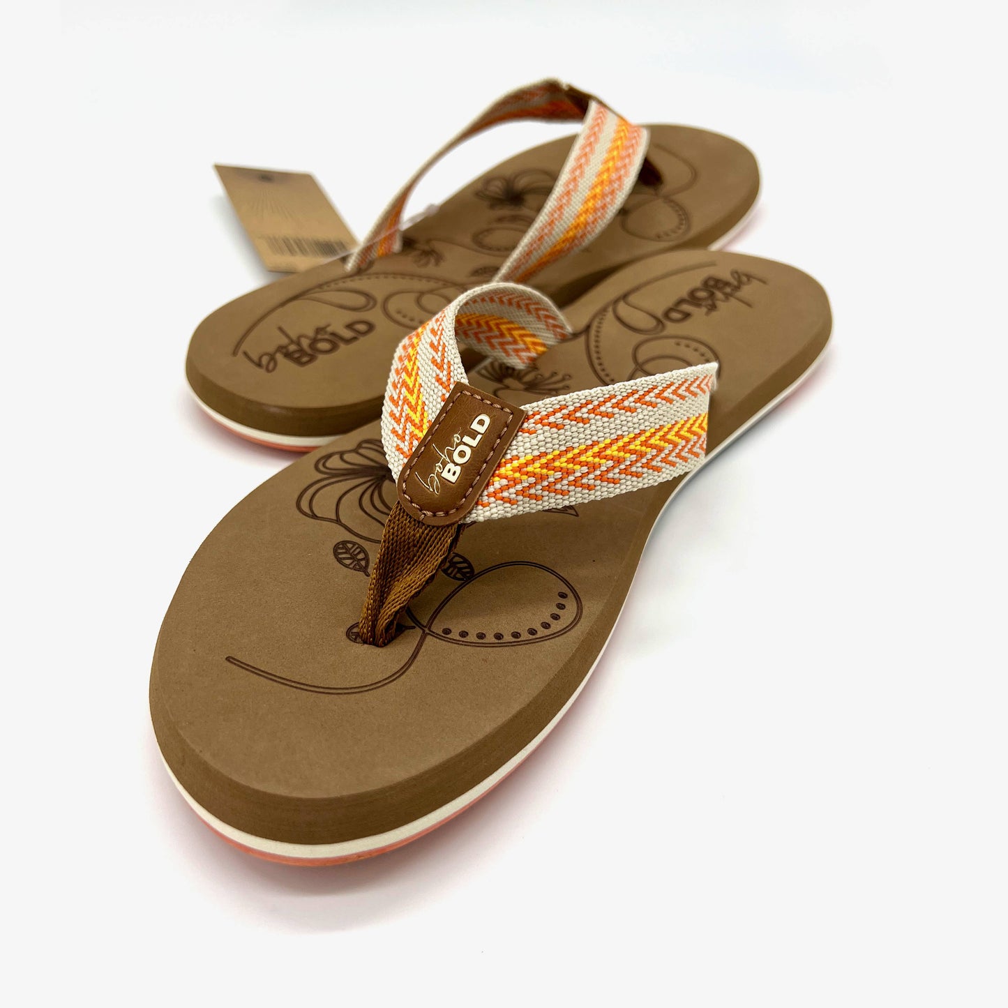 Boho Bold Woven Strap Flip Flops