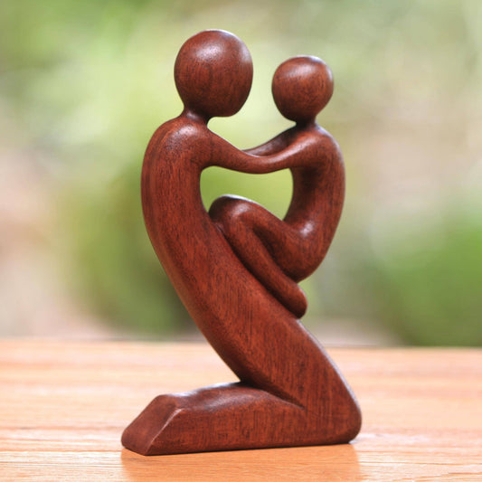 Playful Father Wood sculpture