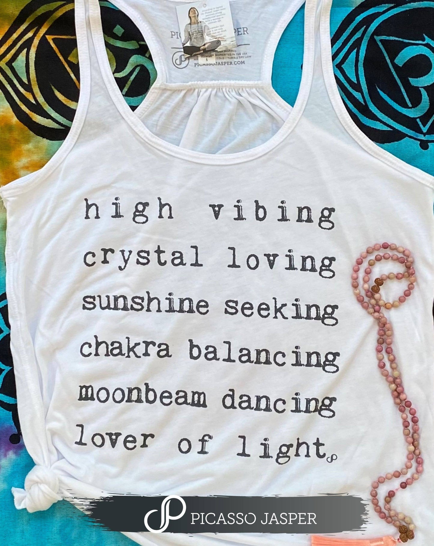 Lover of Light, White Flowy Tank: XL