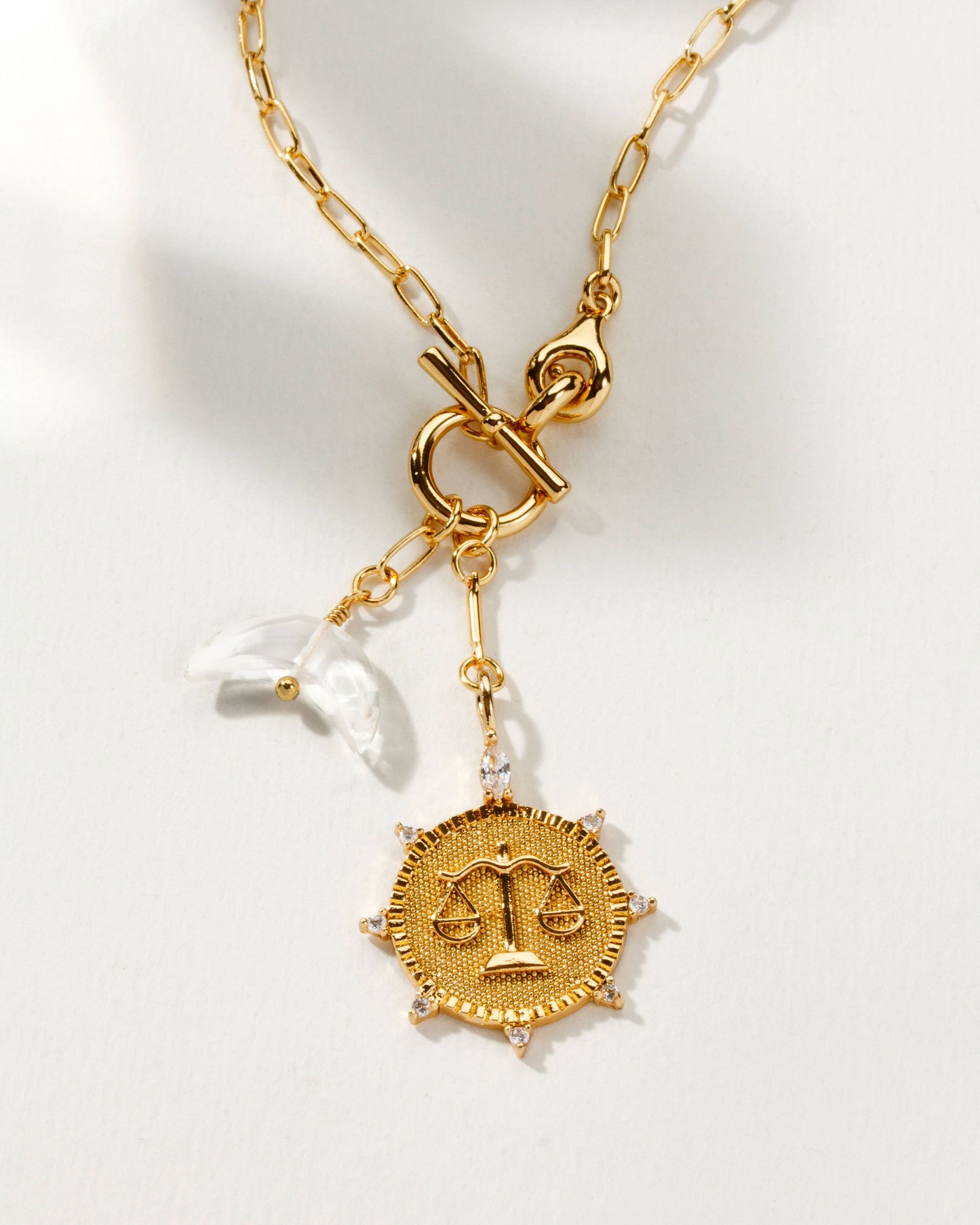 Libra Lunar Front Toggle Zodiac Necklace