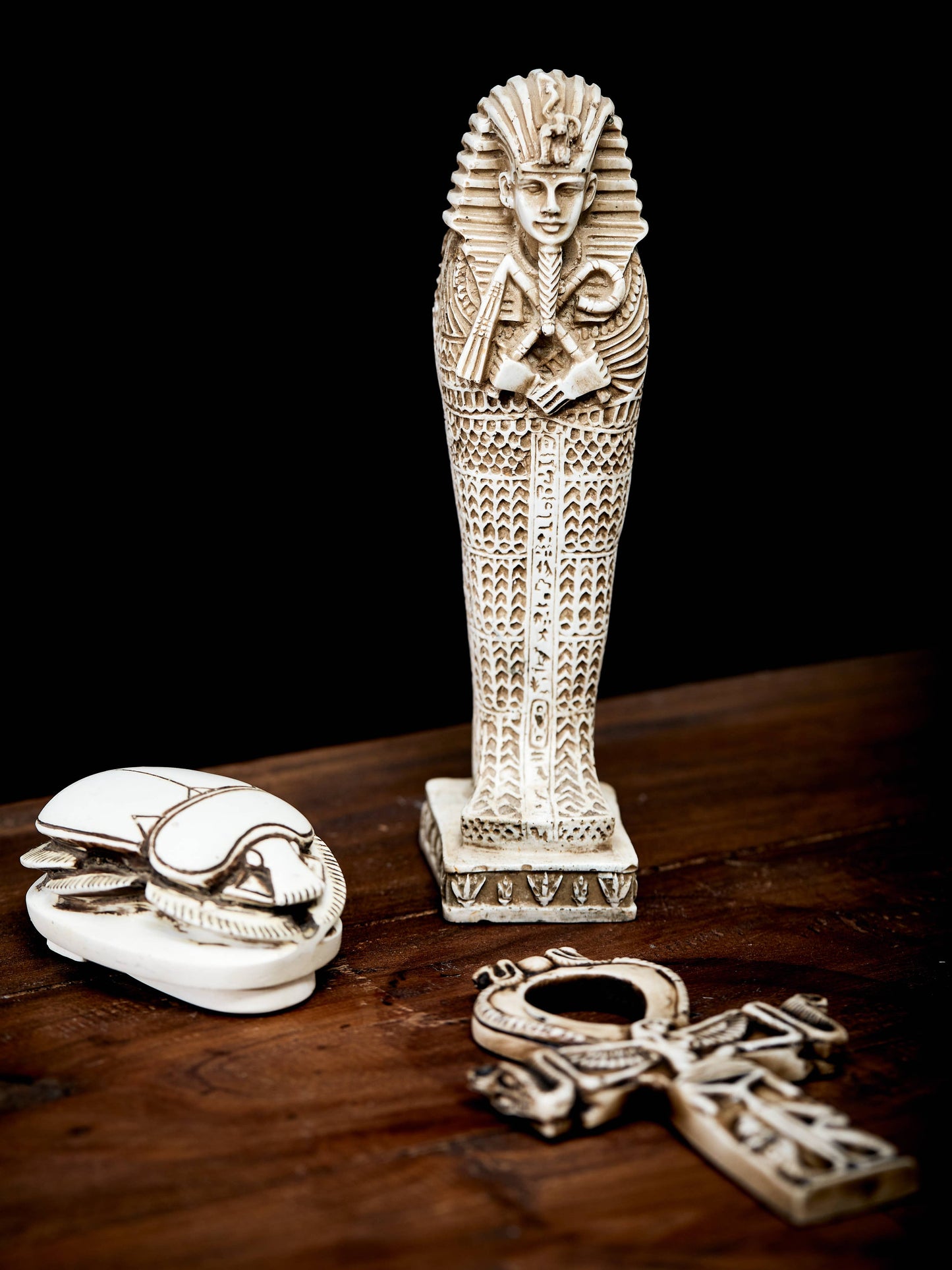 King Tutankhamun Ivory and Brown Basalt