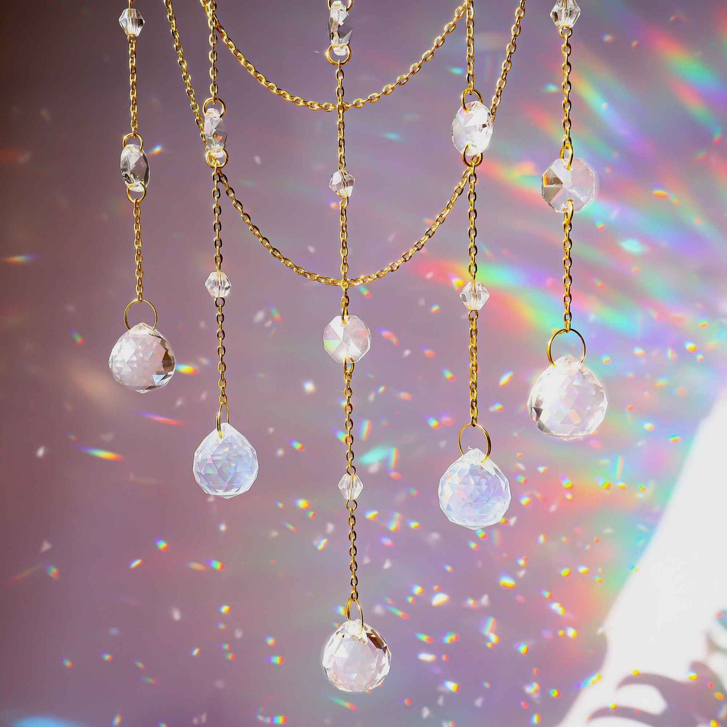 Celestial Suncatcher - Boho Rainbow Prism Decor
