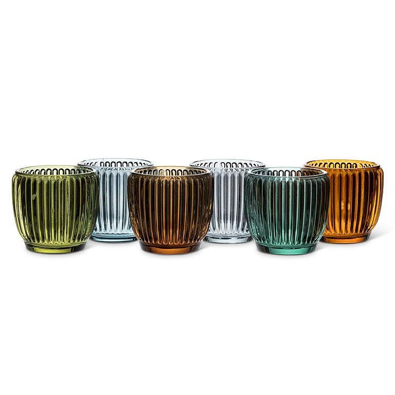 Small Ribbed Votive-3"D