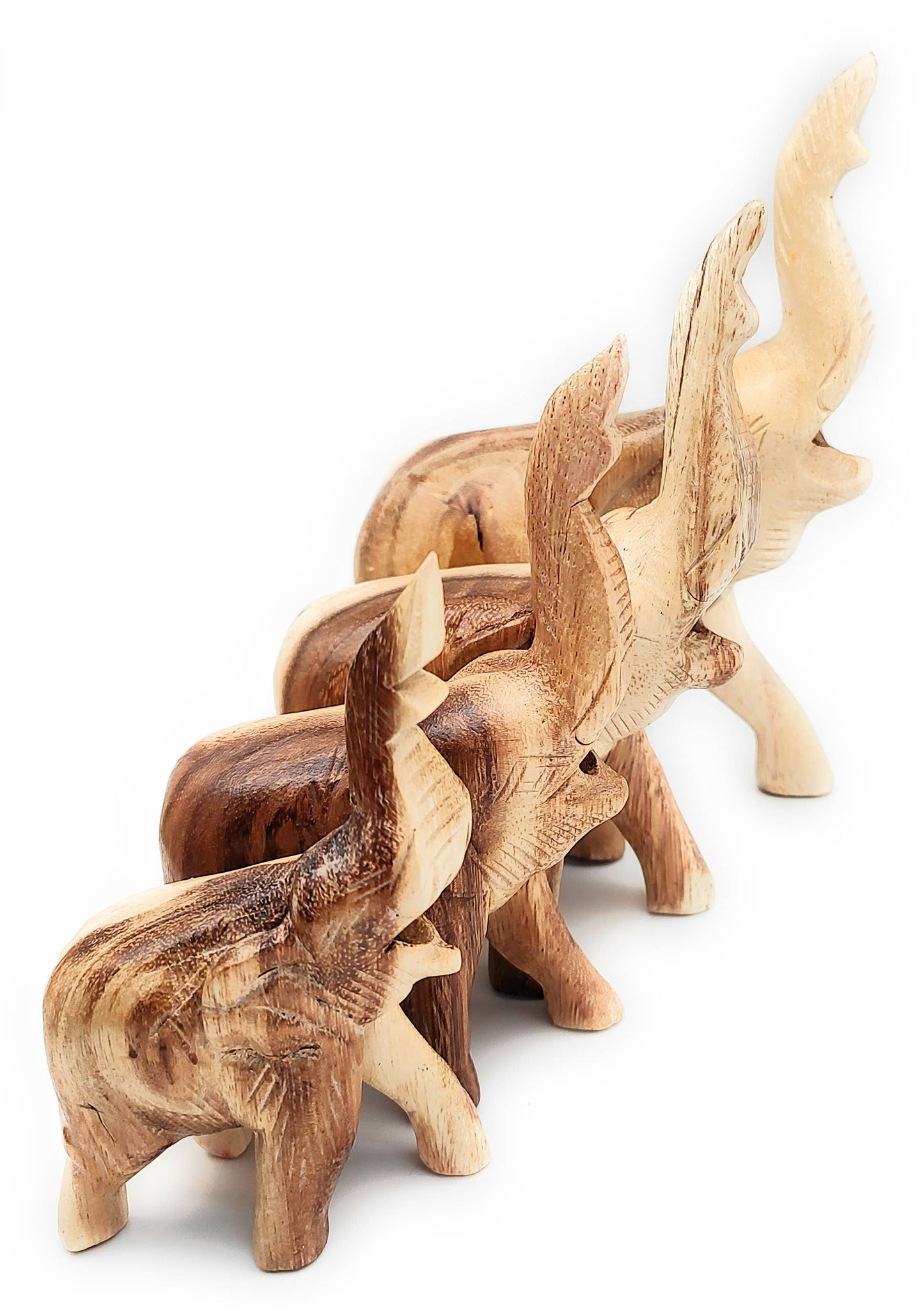 Wooden Trumpeting Elephant 2 inches tall