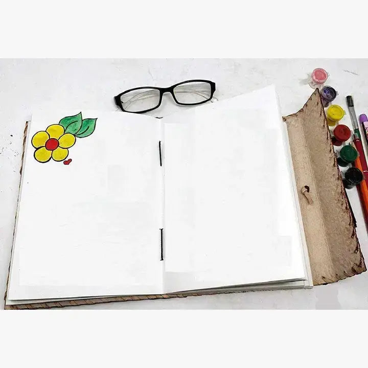 TUZECH Handmade Leather Vintage Journal Lock And Key Diary