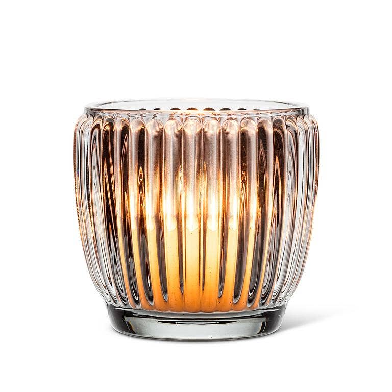 Small Ribbed Votive-3"D
