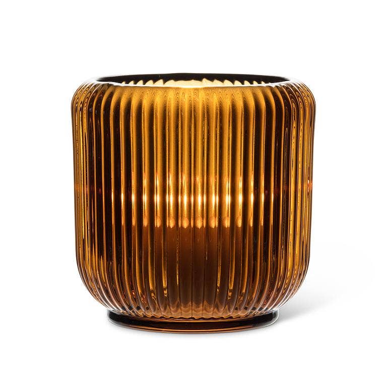 Large Ribbed Votive-3.25"D
