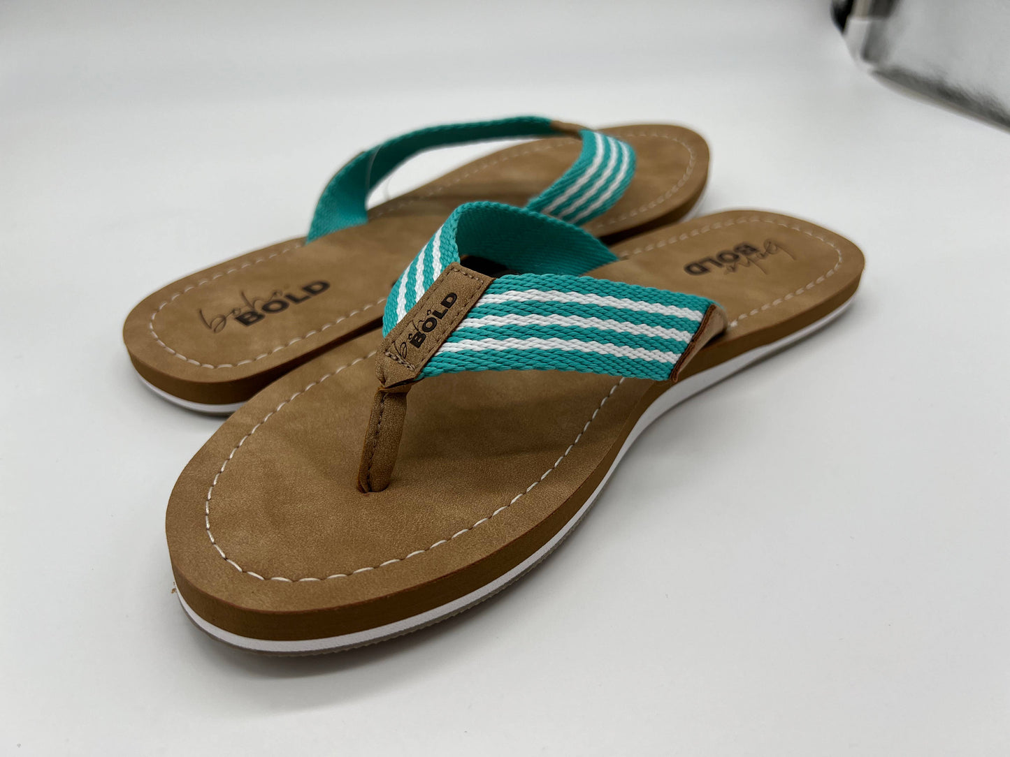 Boho Bold Woven Strap Flip Flops