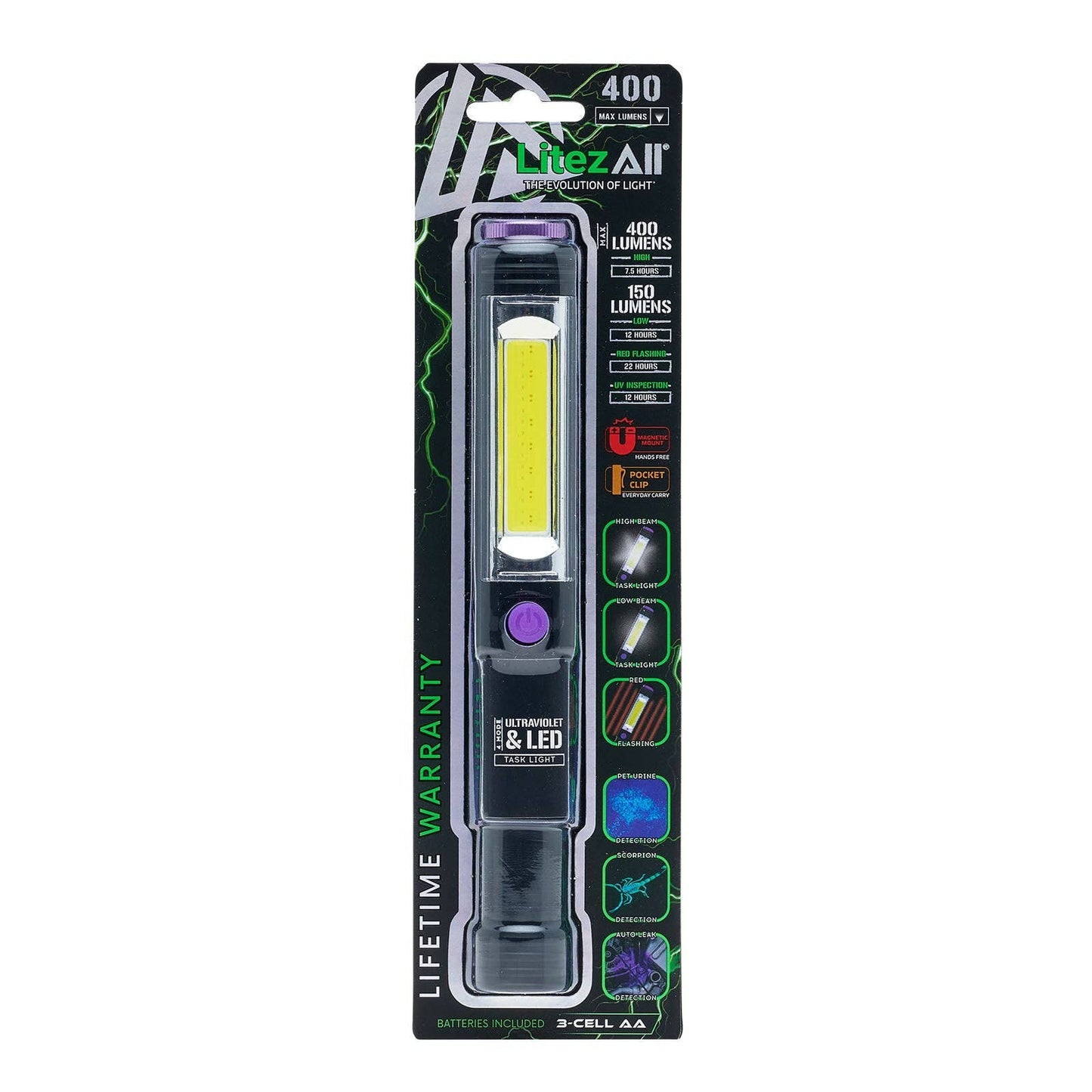 LitezAll Task Light with UV Flashlight