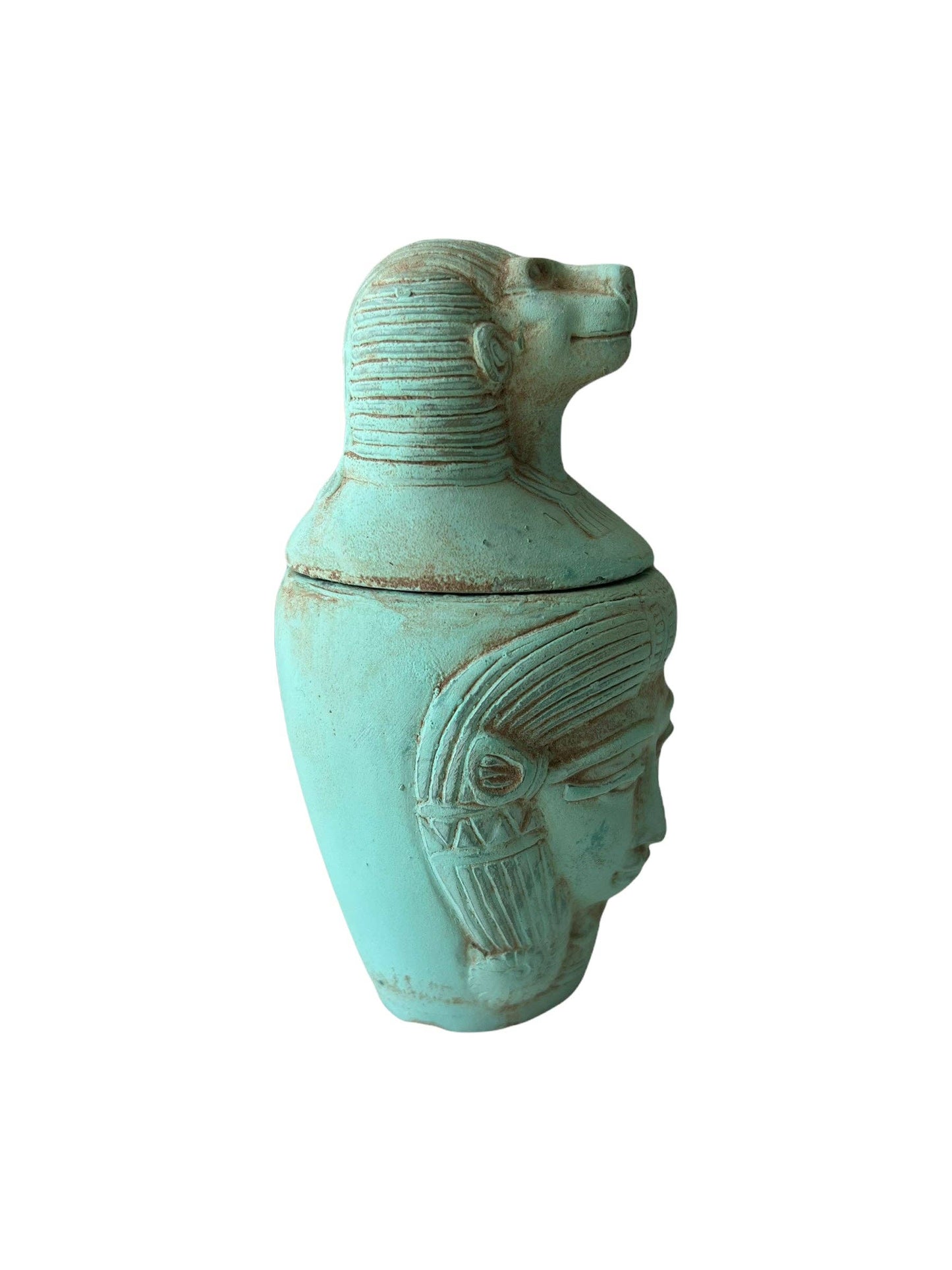 Canonic Jar, Hapy and Hathor Turquoise Basalt