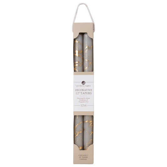 12" Decorative Taper Candles 2pk