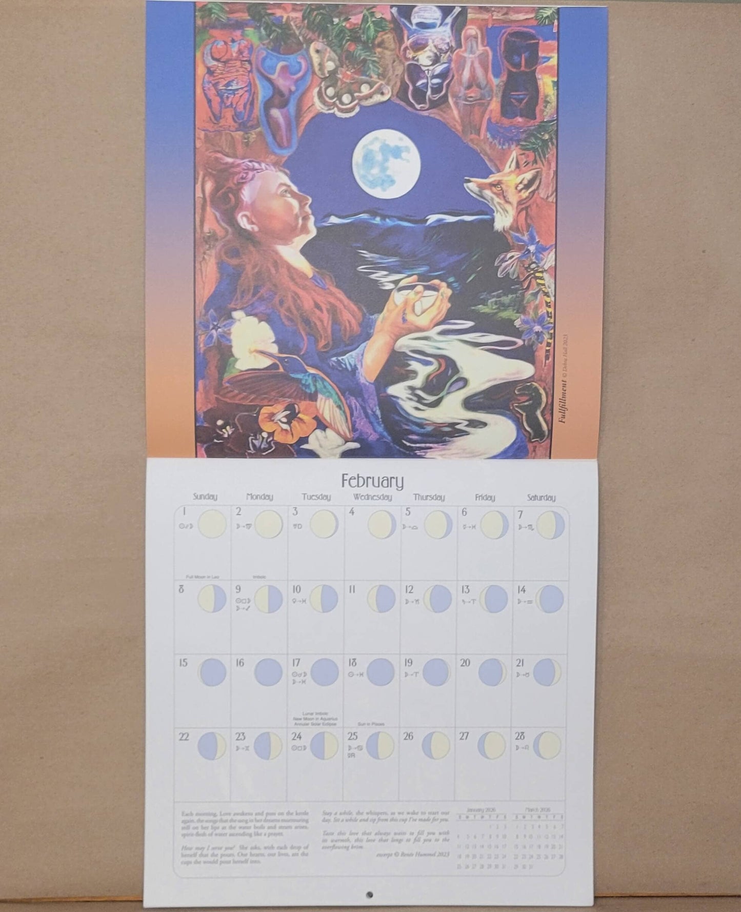 We'Moon on the Wall 2026 | Astrological Moon Phase Calendar