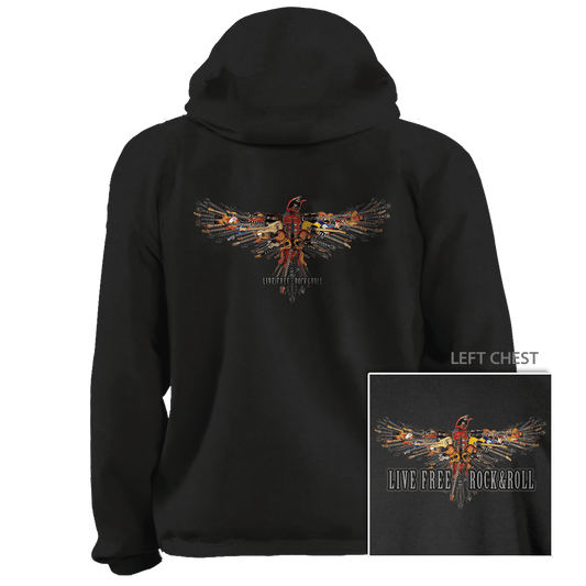 Live Free Rock n Roll 7.8 oz Fleece Hoodie