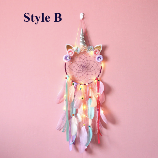 Cute Unicorn Dreamcatcher Wall Art