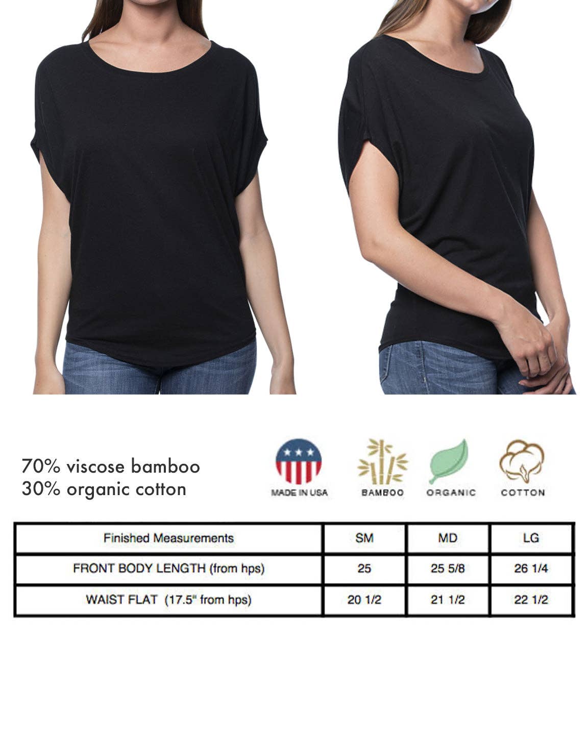 Eternal Series Bamboo Poncho Black