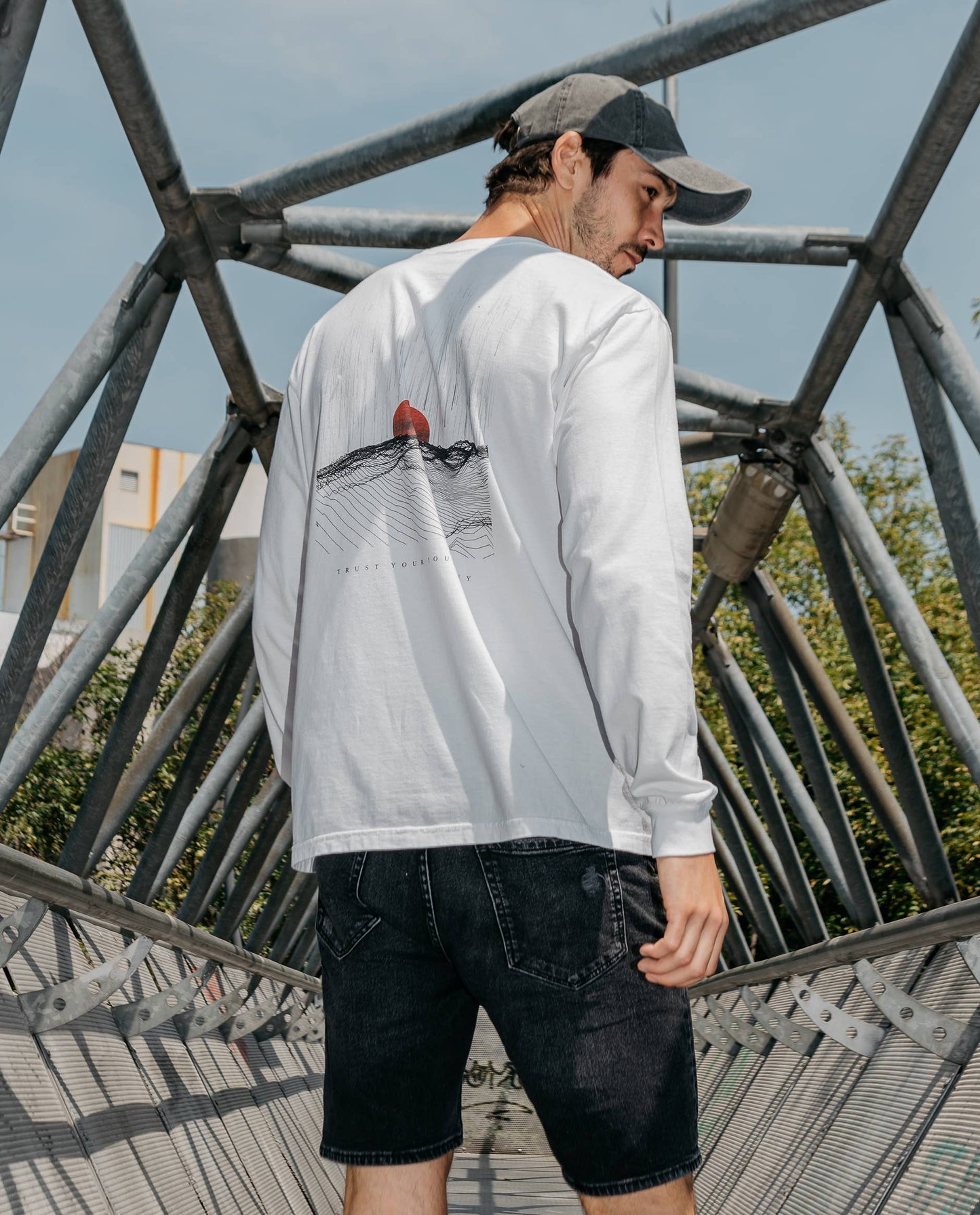 Journey Unisex Washed Cotton Long Sleeve