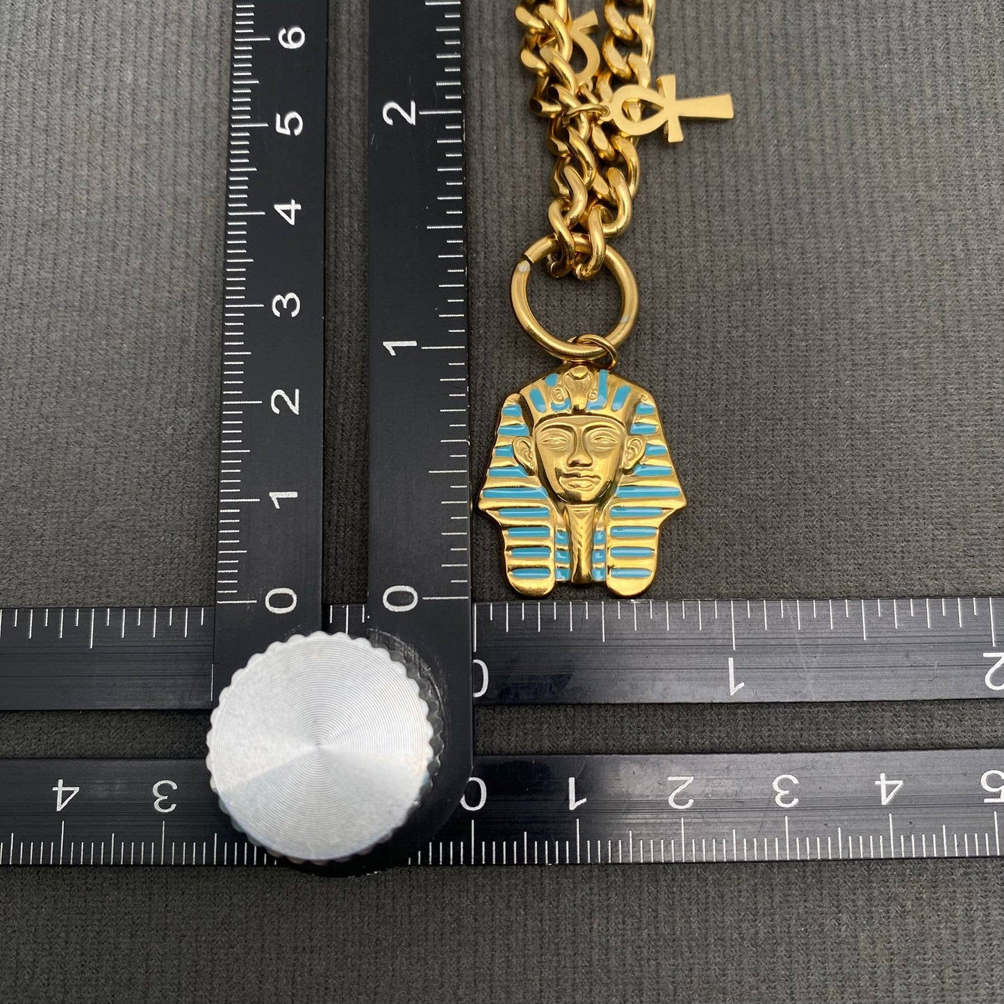 Egyptian 18K Gold Plated Stainless Steel Necklace