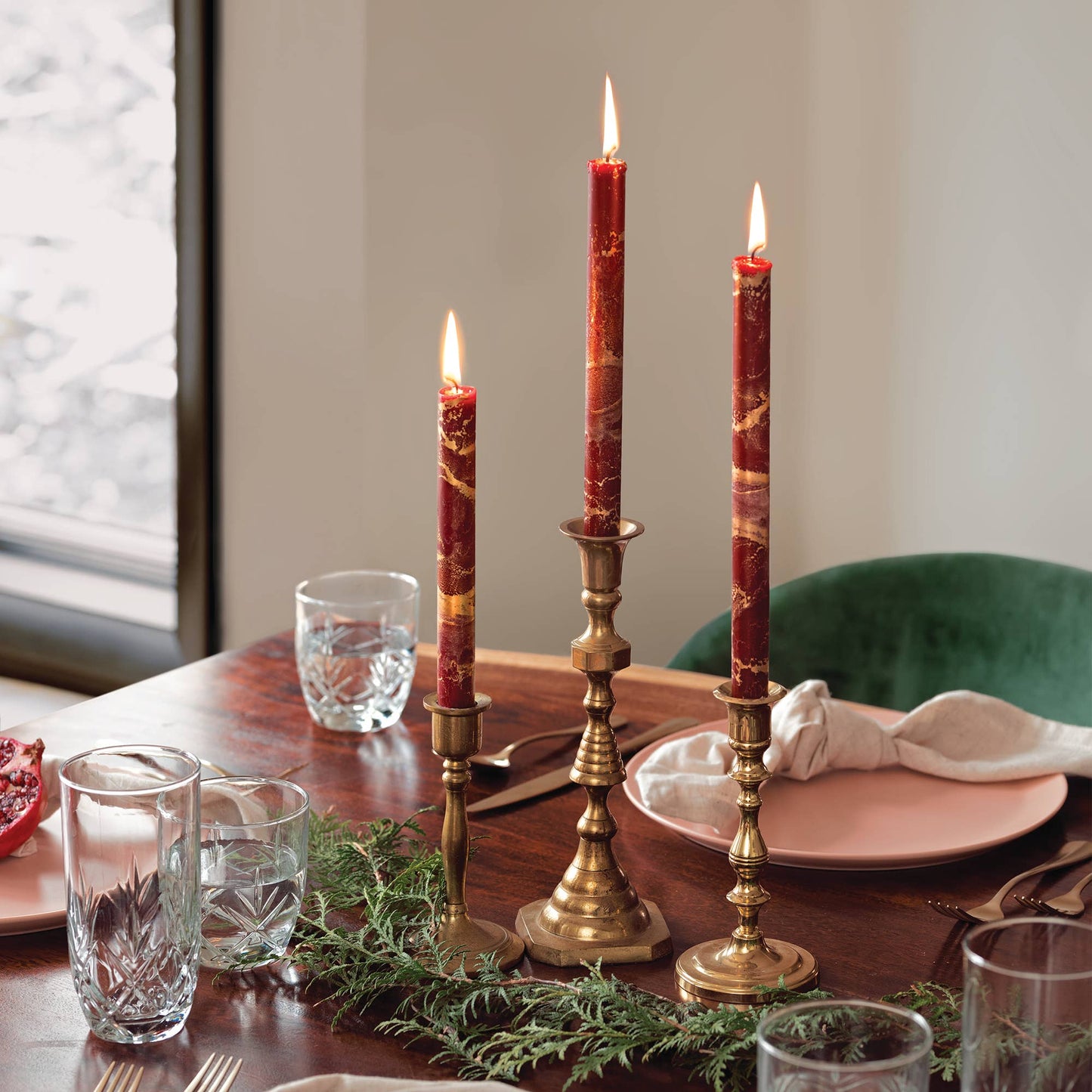 12" Decorative Taper Candles 2pk