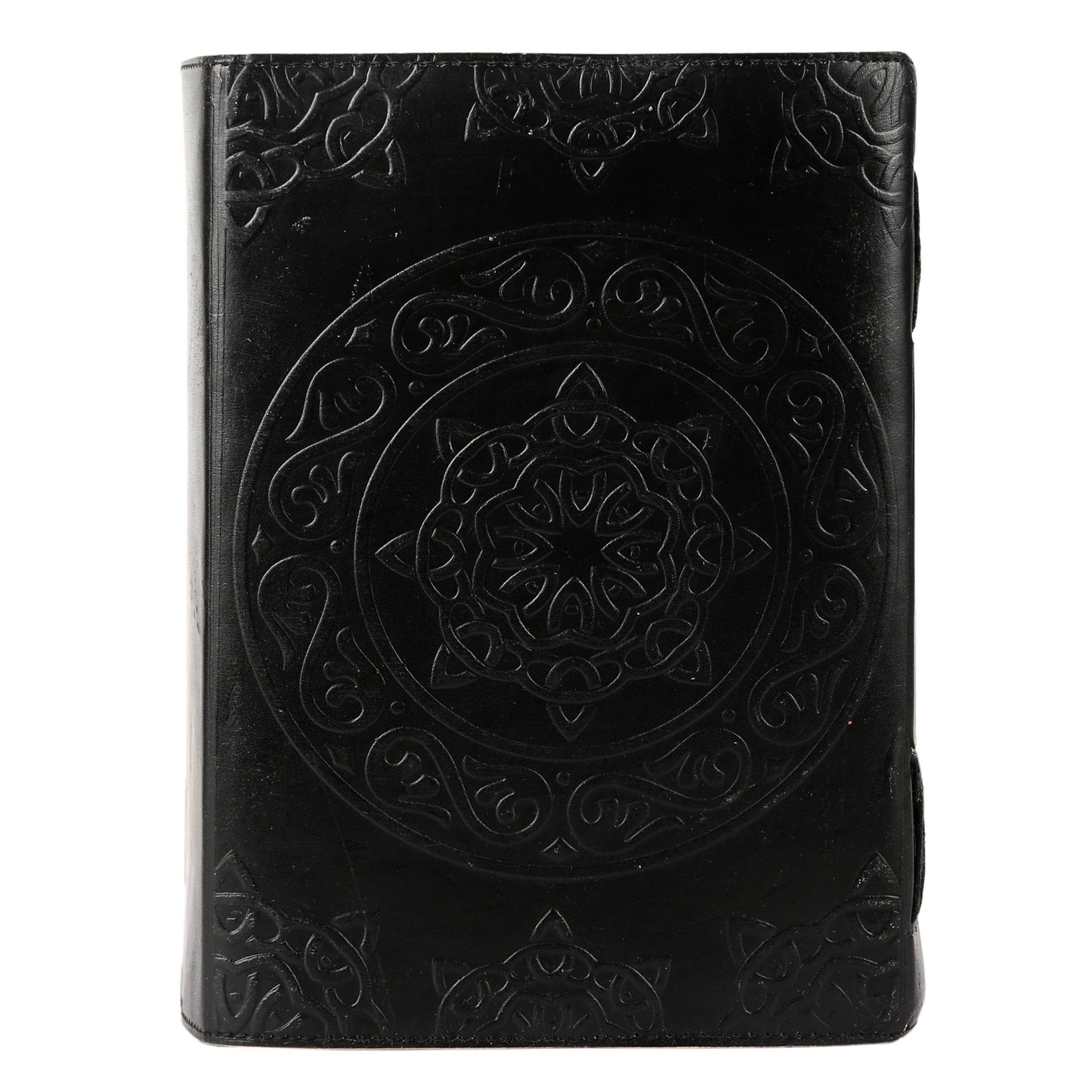 1000 Pages Large Black Pentagram Embossed Leather Journal | Writing Leather Notebook | Leather grimoire Book | Handmade Leather Journal Gift