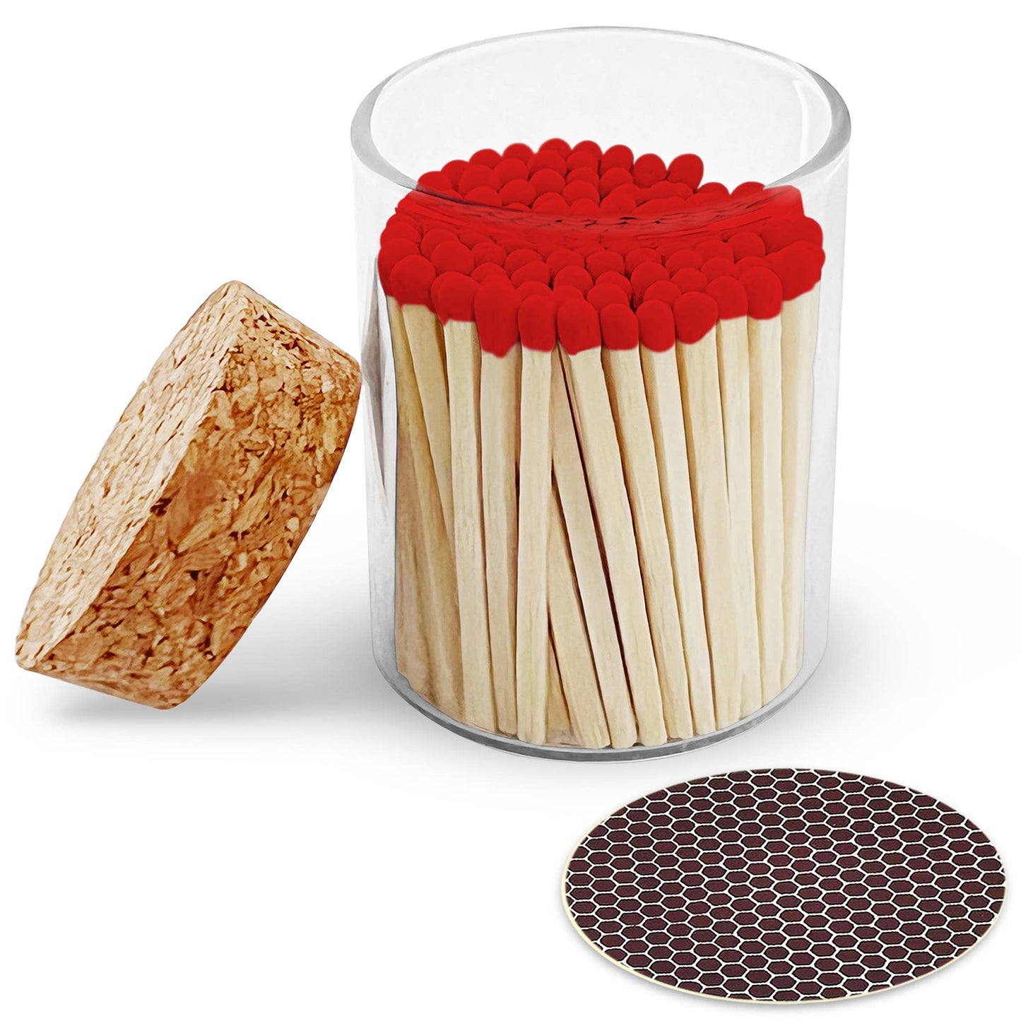 2" Matches in Cork Top Jar - Colors of Your Choice