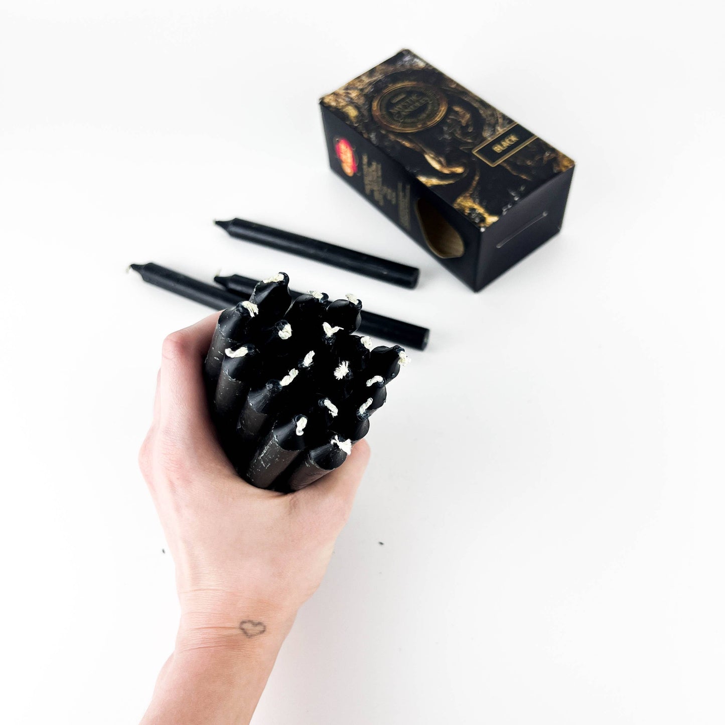 Goloka Black Mini Ritual Candle (Pack Of 20) - 0.5"X5"