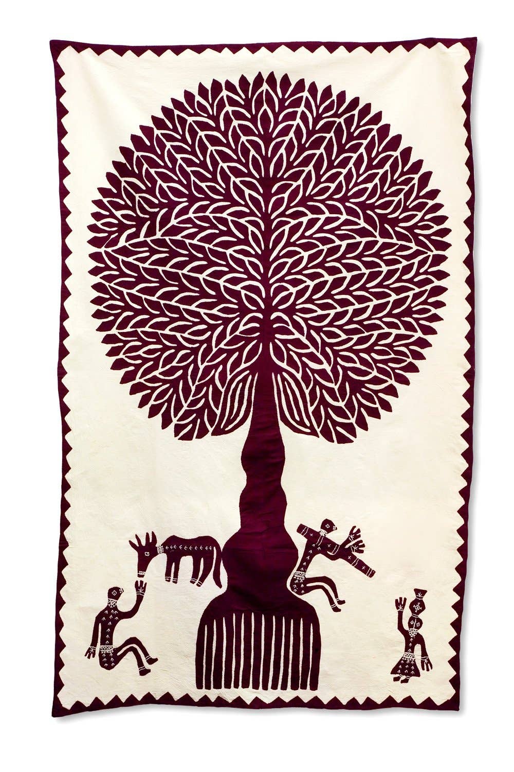 Tree of Life Wall Hanging, Large: Maroon