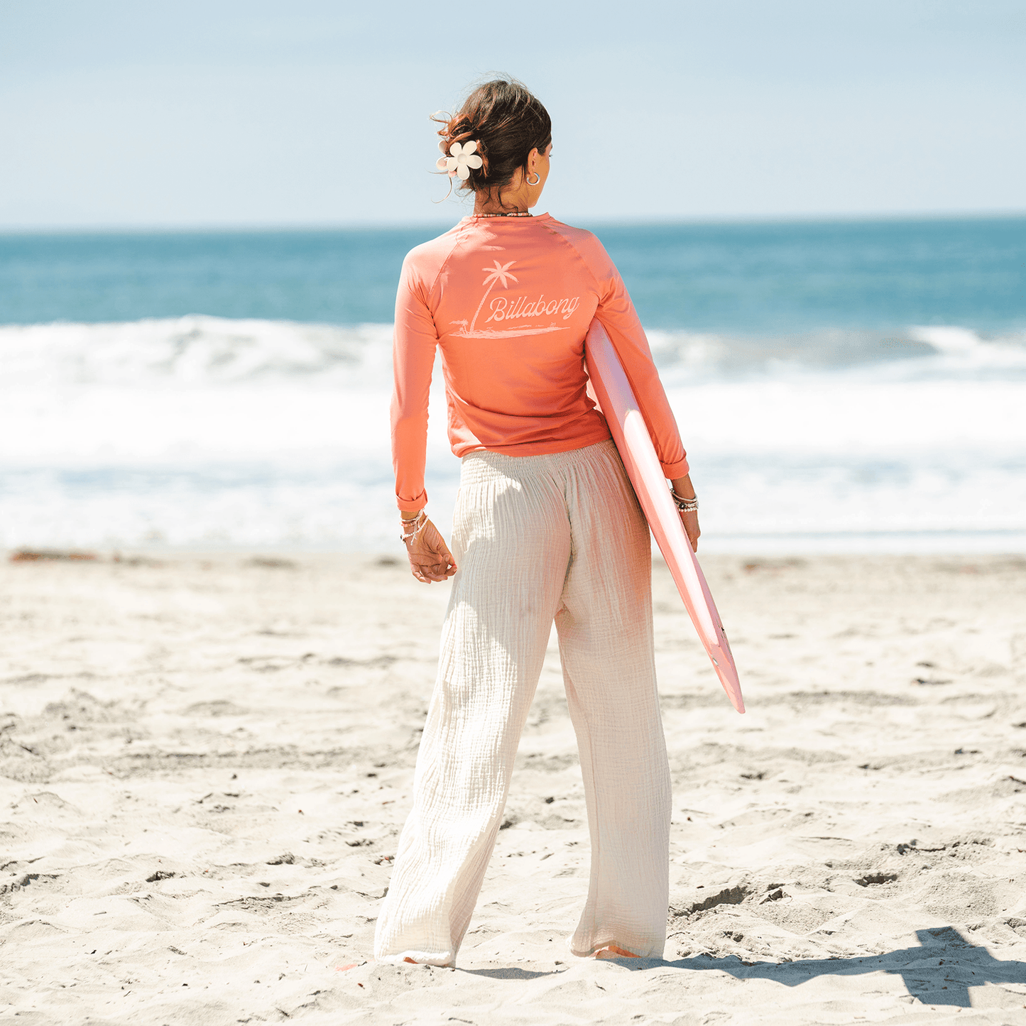 Cream Wide Leg Cotton Pants: S, M, L, XL