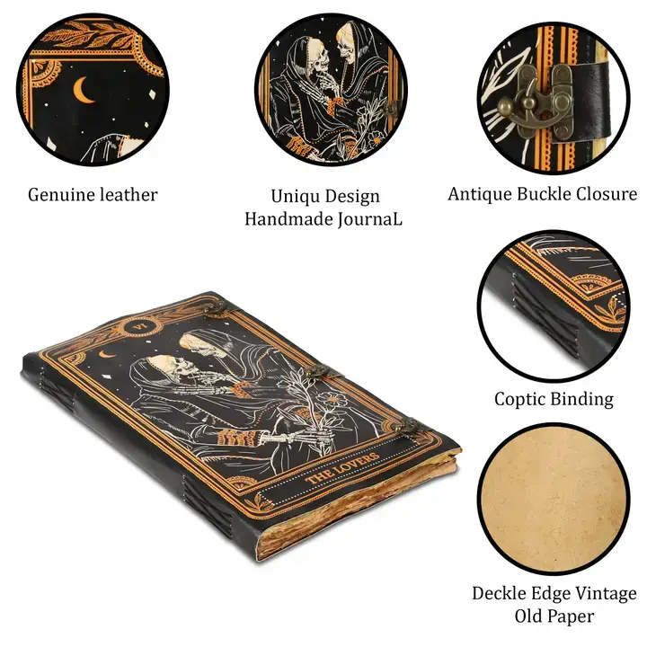 Book of Spell LeatherBound Huge Journal Grimoire Print Diary