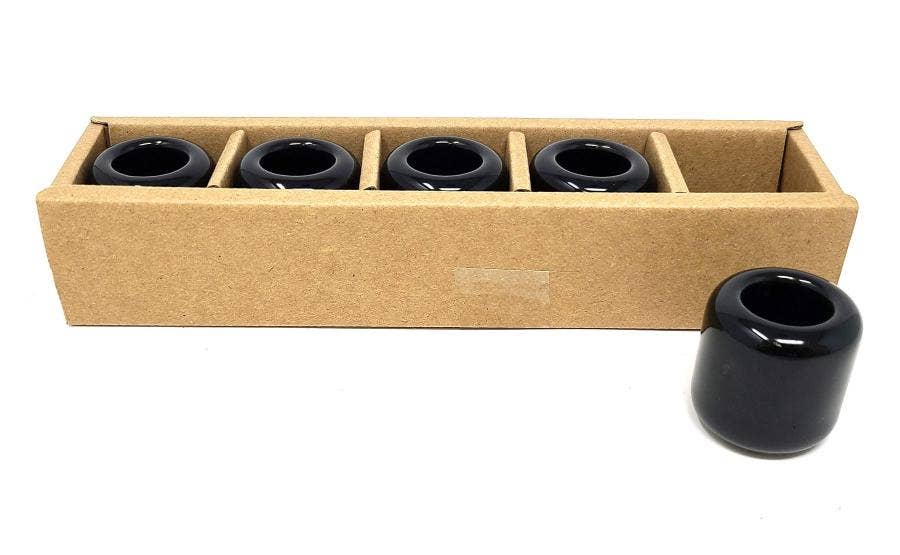 Black Chime Candle Holder 1.25"H 1.25"W 5 Pack