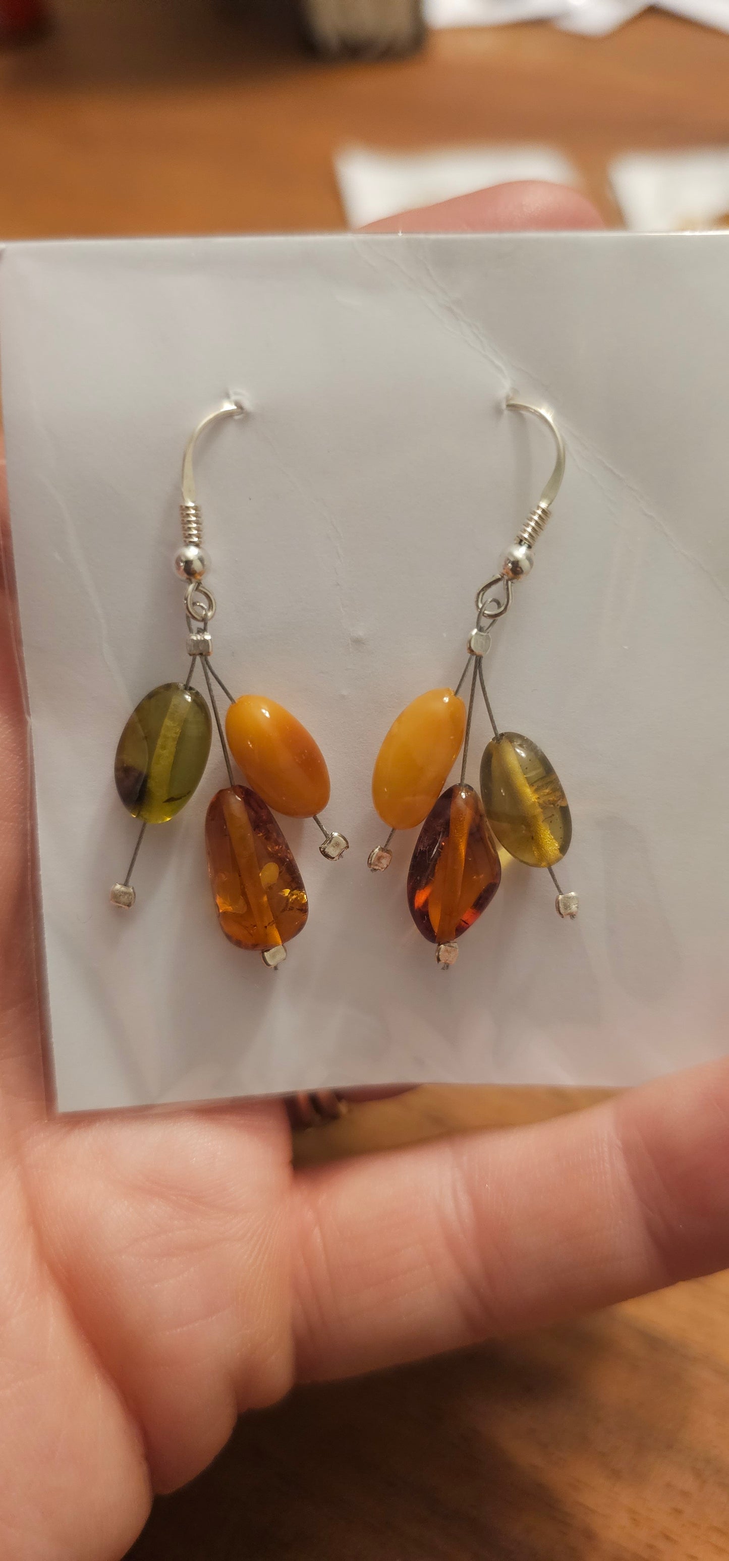 Amber Dangle Earrings Various Styles