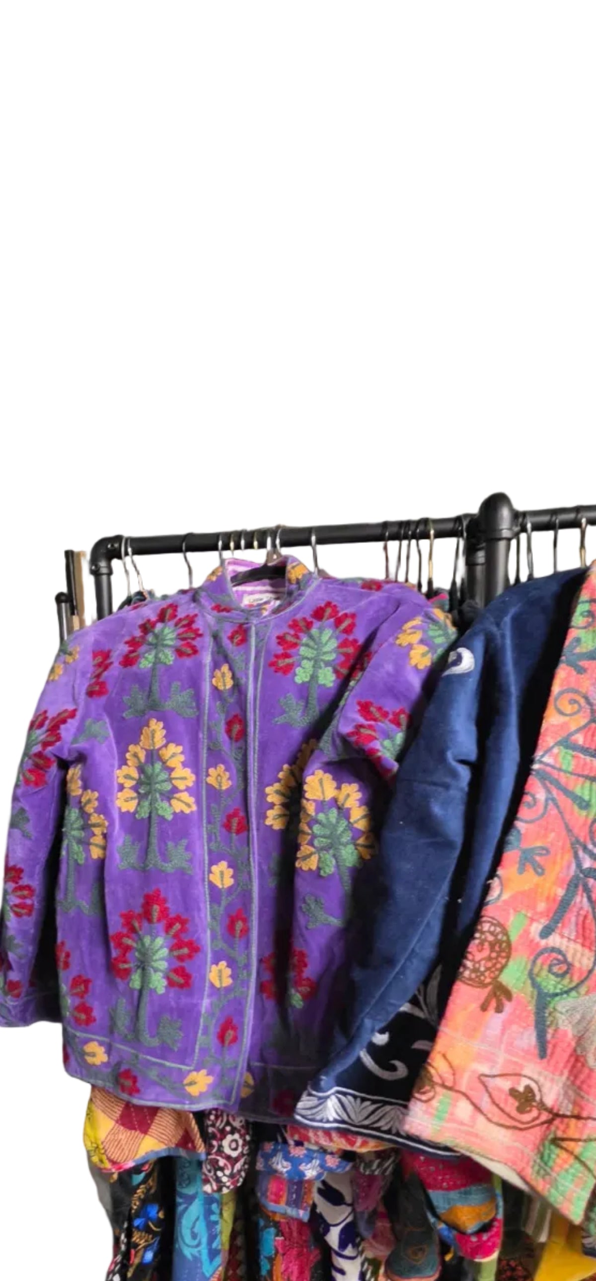Velvet Jacket 100% Cotton Lined-various colors and designs- Made in Tibet