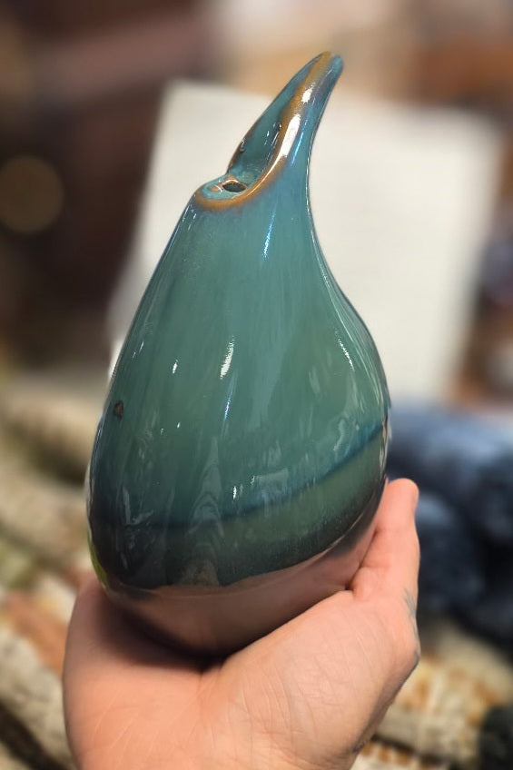 Backflow Burner- Short Leaf Tier Foundation-made of glass