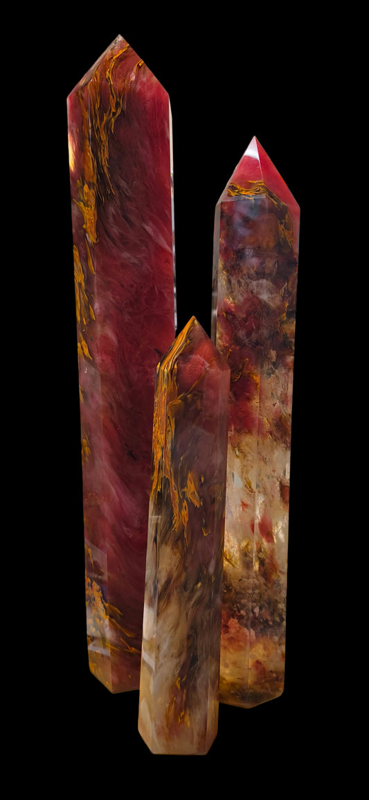 Cherry Quartz Tower- 13 Inches in Height