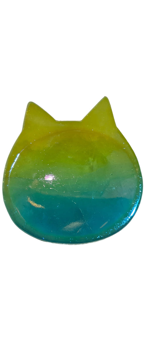 Cat Aura Quartz Trinket Dish