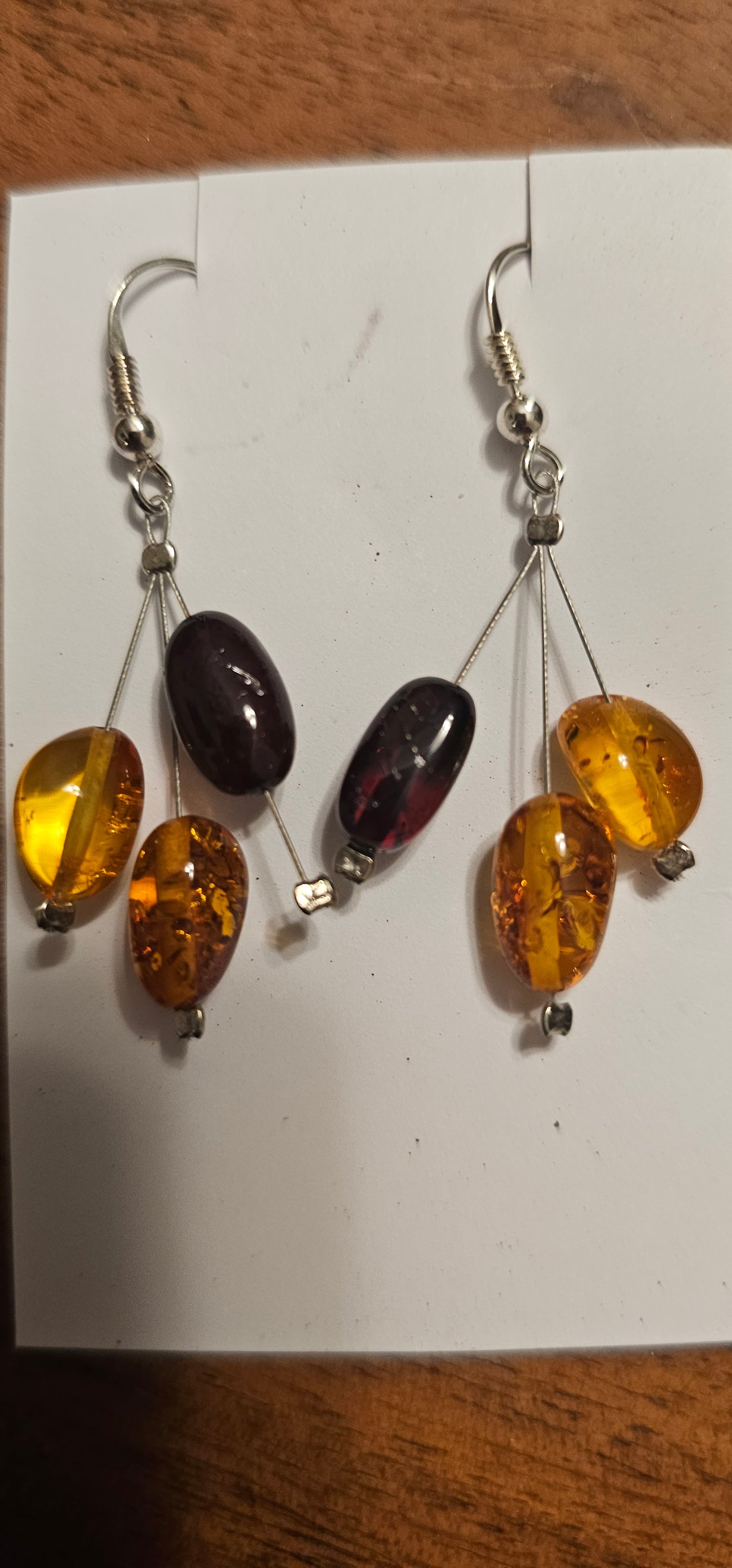 Amber Dangle Earrings Various Styles
