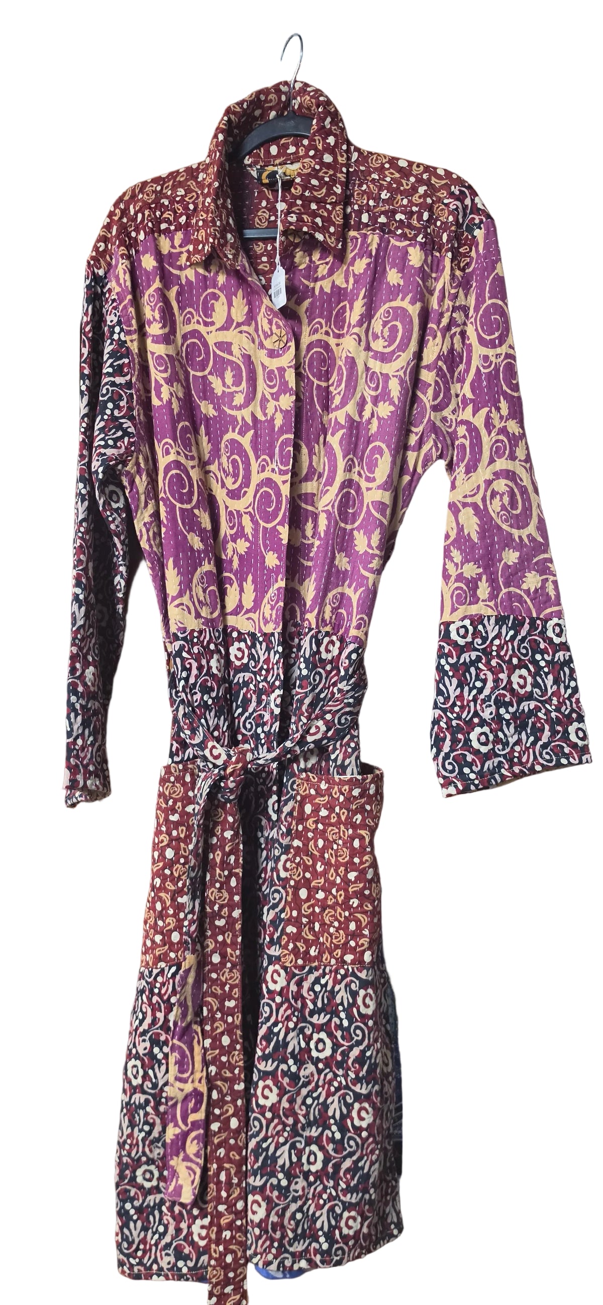 Sari Style Wrap Jacket- Made in Tibet- Long Length