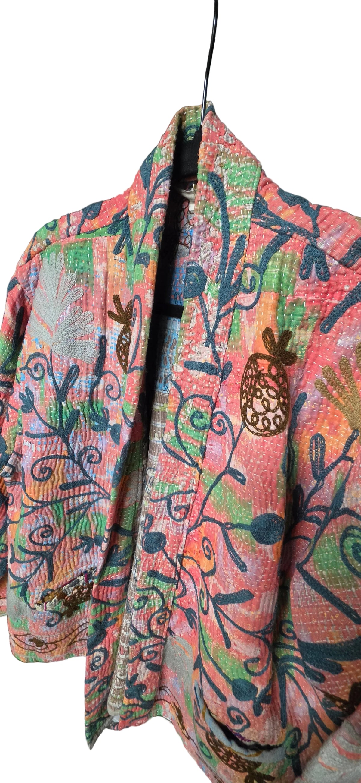 Sari Style Mid Level Jacket with Pockets- Made in Tibet