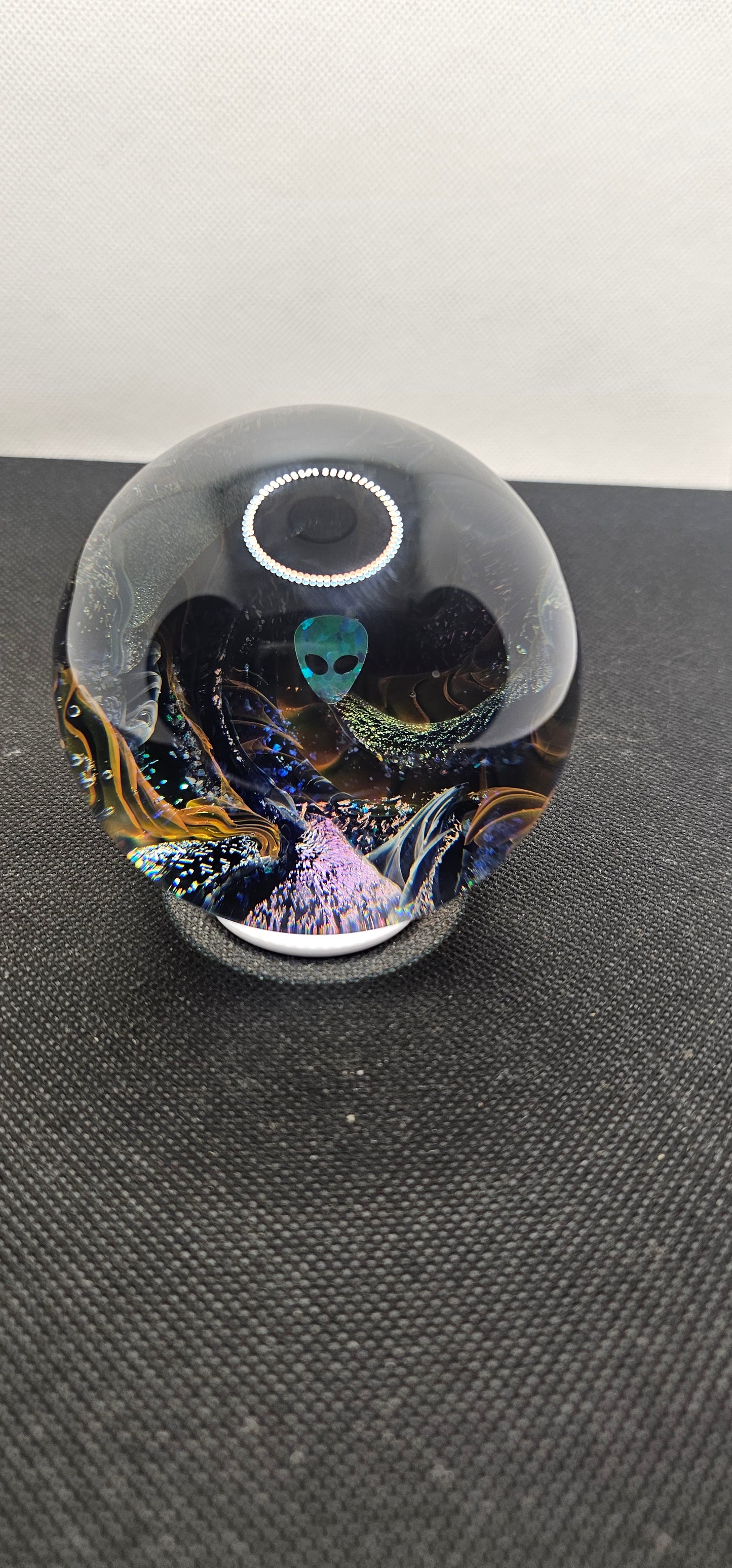 Glass Art Sphere- Alien Psychodelic- Kevin O'Grady