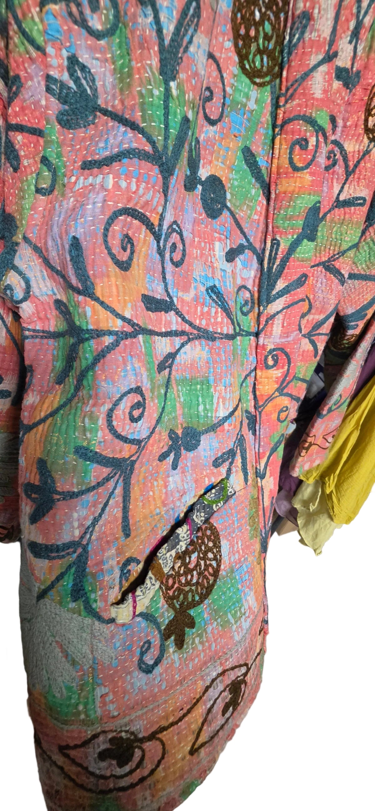 Sari Style Mid Level Jacket with Pockets- Made in Tibet