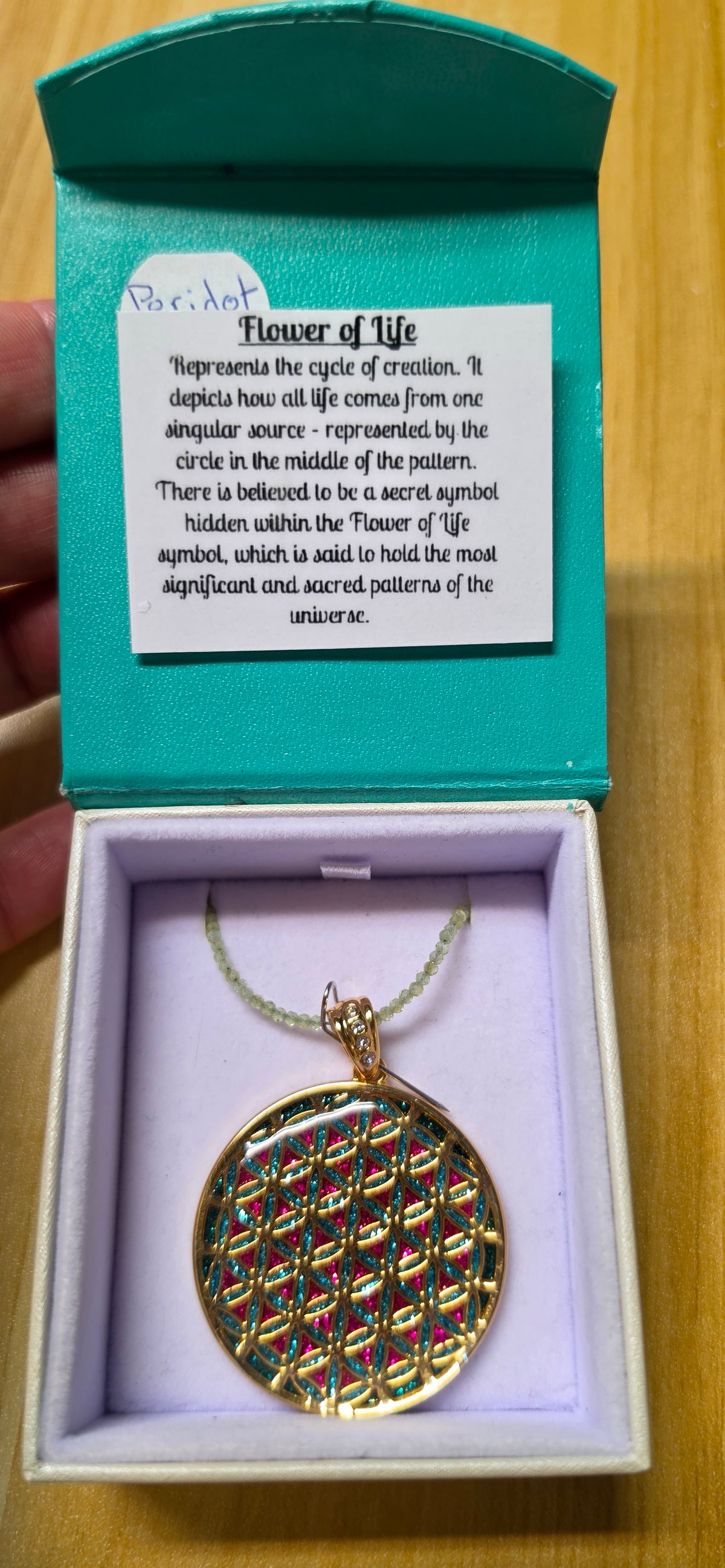 Flower of Life Pendant Precious Gemstone Chain-various options